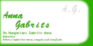 anna gabrits business card